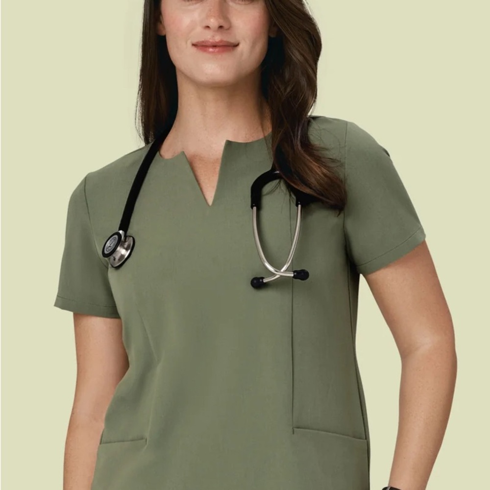 Mandala sage green scrub top